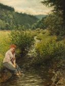 LIEBSCHER Adolf I 1857-1919,Girl by the Lake,Palais Dorotheum AT 2013-09-21