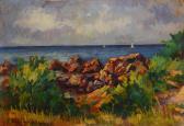 LIEGI Ulvi 1859-1939,Paesaggio con mare sullo sfondo,Galleria Pananti Casa d'Aste IT 2023-10-20