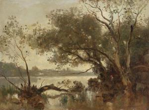 LIER Adolf 1826-1882,On the shore of a lake,1861,Villa Grisebach DE 2023-06-01