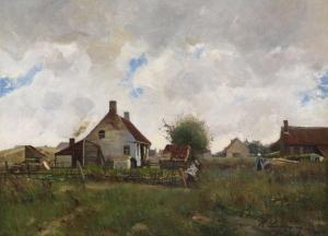 Liesegang Helmuth 1858-1945,Landschaft mit Bauernhäusern,Ketterer DE 2018-11-23