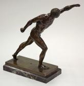 lieutenant bellairs r. n,relay runner with baton in hand,Clars Auction Gallery US 2009-05-02