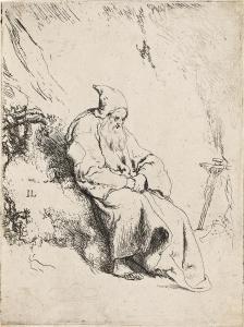 LIEVENS Jan 1607-1674,The Hermit,Swann Galleries US 2024-04-18