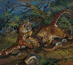 LIGABUE Antonio 1899-1965,Leopardo con serpente,1953-1955,Aste Bolaffi IT 2022-05-19