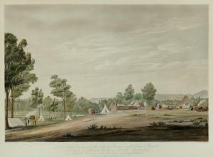 LIGHT William 1786-1839,A VIEW OF THE COUNTRY AND THE TEMPORARY ERECTION,1838,Deutscher and Hackett 2022-04-13