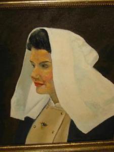 LIGHTFOOT Edward,Portrait of a Woman wearing a White Vei,Hartleys Auctioneers and Valuers 2008-12-03