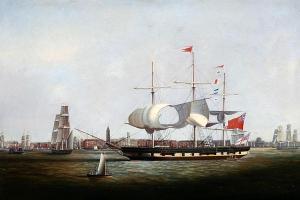 LIGHTFOOT H 1900-1900,A merchantman and other shipping on theMersey, in ,Bonhams GB 2011-02-22