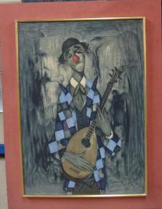 LIGNON Bernard 1928-2017,Clown with mandolin,Bellmans Fine Art Auctioneers GB 2016-05-14