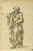 LIGORIO Pirro 1513-1583,A draped bearded man gesturing to the left,Christie's GB 2001-01-24