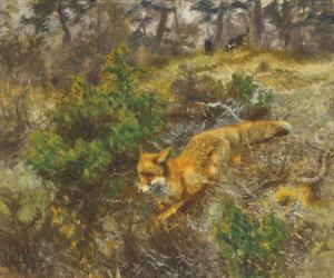 LILJEFORS Anders Bruno 1923-1970,Fox and Hounds,1917,Christie's GB 2021-07-15