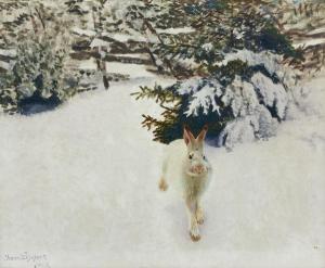LILJEFORS Bruno 1860-1939,Hare i vinterlandskap,1913,Uppsala Auction SE 2023-12-12