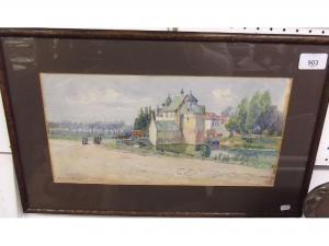 LILLEY Albert E.V 1868-1954,French chateau,1902,Smiths of Newent Auctioneers GB 2017-05-12