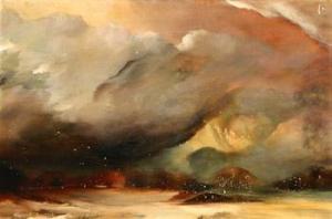 LILLIE John 1867,Landscape with Approaching Storm,Weschler's US 2004-04-23