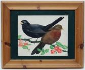 LILLY Ken 1929-1996,A pair of Black Birds amongst apple blossom,Dickins GB 2016-04-09