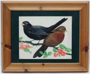 LILLY Ken 1929-1996,A pair of Black Birds amongst apple blossom,Dickins GB 2016-04-09
