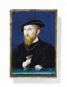 LIMOSIN Leonard 1505-1575,PORTRAIT D'UN HOMME TENANT SES GANTS,1505,Christie's GB 2014-11-05