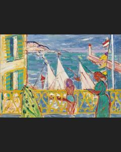 LIMOUSE Roger 1894-1990,LES RÉGATES,Besch Cannes Auction FR 2023-12-30