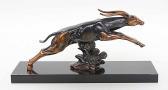 LIMOUSIN Jacques,Art Deco-Skulptur einer springenden Antilope,Reiner Dannenberg DE 2017-12-01