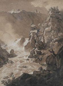 LINCK Jean Antoine 1766-1843,Paesaggio con torrente,Meeting Art IT 2022-03-12