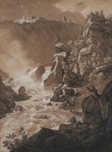 LINCK Jean Antoine 1766-1843,Paesaggio con torrente,Meeting Art IT 2023-01-25