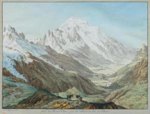 LINCK Jean Antoine 1766-1843,Vue du Mont-Blanc,Galerie Koller CH 2017-03-31