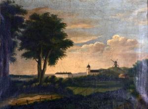 LIND G,Landskapmed slott och kyrka,1859,Uppsala Auction SE 2010-01-25