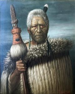 LINDAUER Gottfried 1830-1926,Portrait of Harawira Te Mahikai, Chief o,1883,International Art Centre 2023-03-29