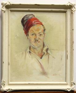 LINDEMAN Joe,Portrait of a Man in a Hat,Clars Auction Gallery US 2010-01-10