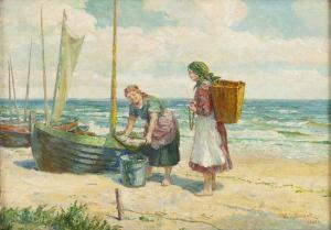 LINDEMANN Emil 1864-1945,Fisherwomen by the Baltic Sea,1945,Desa Unicum PL 2023-12-19