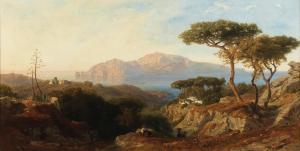 LINDEMANN FROMMEL Karl 1819-1891,A View of Capri from Massa,1865,Palais Dorotheum AT 2023-05-02