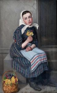 LINDEROTH Sven 1859-1934,A GIRL,1895,Bukowskis SE 2010-12-14