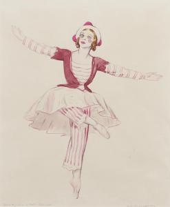LINDSAY Daryl Earnest 1889-1976,Helene Kirsova as the Doll in Petrushka,Shapiro AU 2022-06-08