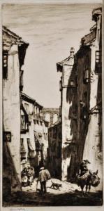 LINDSAY Lionel Arthur 1874-1961,�Spanish Street Scene, Figures and Donkey�,Elder Fine Art 2013-09-22