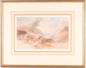 LINDSAY Thomas 1793-1861,a coastal view from mountains,Dawson's Auctioneers GB 2021-07-29