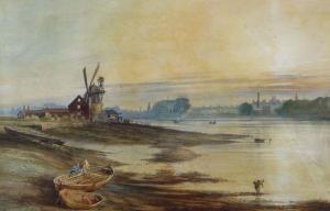 LINDSAY Thomas,interesting historical view of Thames with figures,1832,Rogers Jones & Co 2018-03-02