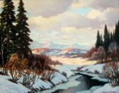 LINDSTROM Matt 1889-1975,Winter Landscape,Westbridge CA 2016-06-05