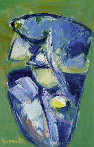 LINER Carl Walter 1914-1997,Komposition blau-grün,1981,Galerie Widmer Auktionen CH 2008-10-31