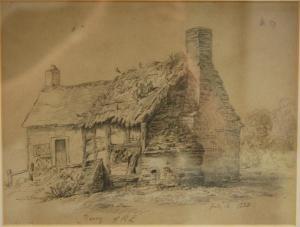 LINES Samuel Restell 1804-1833,Cottage at Perry Common,1820,Fieldings Auctioneers Limited 2018-05-19