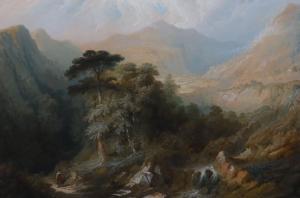 LINES Samuel Restell,The Vale Of the Conway, Pentre Voelas, North Wales,1843,Gorringes 2022-03-08