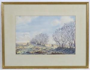 LINES Sandy,A country landscape with figures on horseback,Claydon Auctioneers UK 2021-04-08
