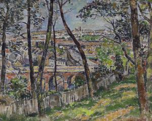 LINES Vincent Henry 1909-1968,View over Linton Road, Hastings,Gorringes GB 2022-12-19