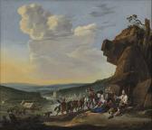 LINGELBACH Johannes 1622-1674,River Landscape with resting Peasants,Neumeister DE 2020-12-02