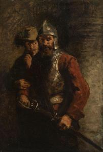 LINGEMANN Lambertus 1829-1894,Deux hommes en armure,Piguet CH 2023-03-15