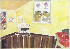LINGENFELTER DIANE 1900-1900,YELLOW ROOM WITH CHAIR,Susanin's US 2009-07-18