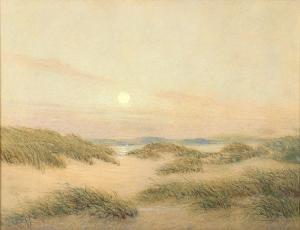 linnell Laurence 1909-1926,Moonlight on the sand dunes, Norfolk coast, Blaken,Sotheby's 2007-10-25
