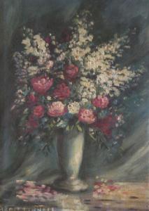 LINNELL Marie,Floral Still-Life with Roses,Rachel Davis US 2010-10-23