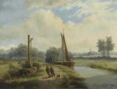 LINNIG Jan Theodor Joseph 1815-1891,Breda canal.,1860,Galerie Koller CH 2006-03-20