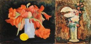 LINOSSIER Claudius 1893-1953,Bouquet de glaieuls et citron,1951,Aguttes FR 2011-05-21