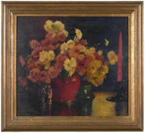 LINSON Corwin Knapp 1864-1959,Chrysanthemums,1935,Brunk Auctions US 2023-02-04