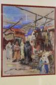 LINSSEN Henk 1900-1900,Figuren op markt te Tanger, Marokko,1958,Venduehuis NL 2010-09-01