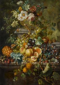 LINTHORST Jacobus 1745-1815,Still life of flowers and fruit,Sotheby's GB 2023-04-05